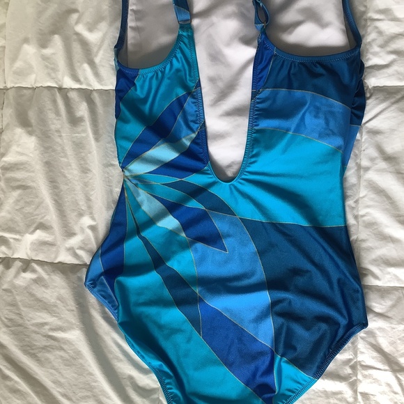 Gottex Blue One Piece Swimsuit - Picture 2 of 3